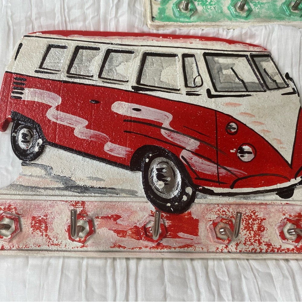 Cast Iron Red Vintage Van Wall Hook